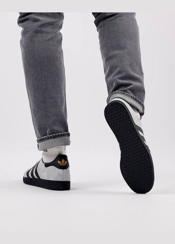 Серые демисезонные кроссовки мужские, вьетнам adidas Originals Gazelle Gray Black