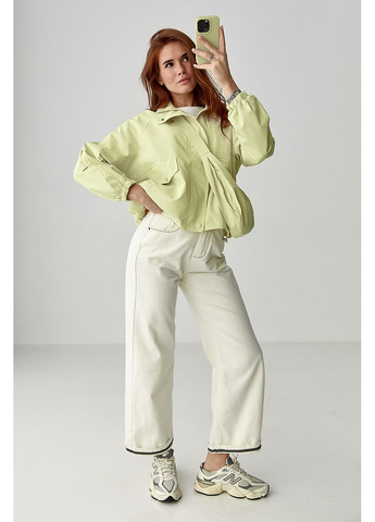 Салатовая женская ветровка в комплекте с бананкой. No Brand