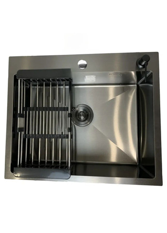 Комплект кухонной мойки KRP Schwarze – 60х50HM PVD (3.0/1.0 мм) Kroner (336935206)