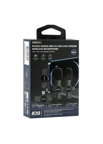 Мікрофон Петличний Бездротовий K10 Twin Type C Remax (339100223)