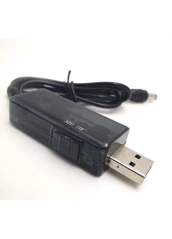 Кабель USB DC для Wi-Fi роутера повышающий c преобразователем 5V в 9V/12V питание от Power Bank DC 5.5х2.1/3,5х1,3 UKC (383041586)