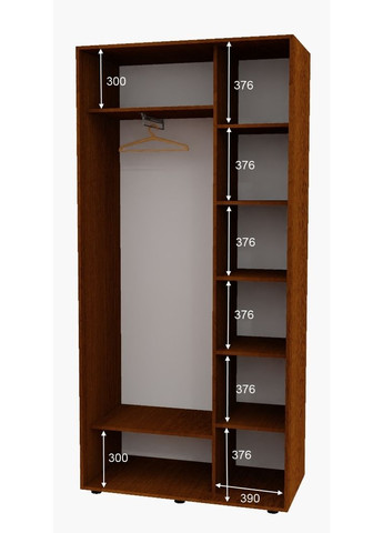 Шкаф-купе двухдверный 100*45*230 Орех лесной Зеркало с пескоструйным рисунком Алекса (360467077)