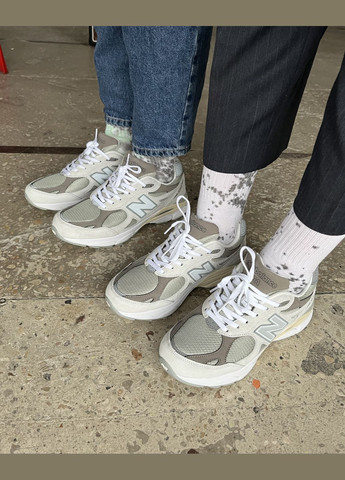 Кроссовки женские и мужские New Balance 990 grey brown | Нью Беланс 990 серые коричневые No Brand серые демисезоны (316663543)