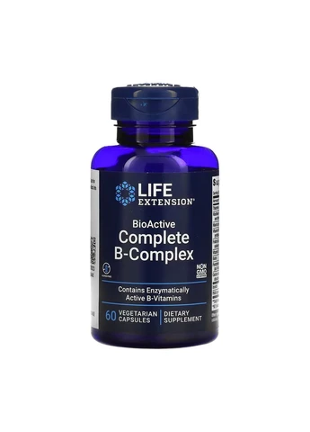 Комплекс вітамінів групи B BioActive Complete B-Complex 60 рослинних капсул Life Extension (392265624)