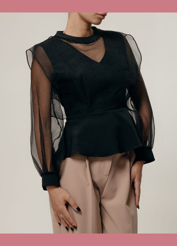 Чорна блуза жіноча чорна Modalinda