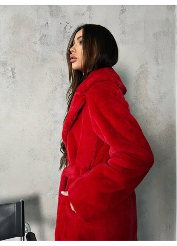 Жіноча шуба MIDI з кишенями та поясом (mil271) milirud (366873516)