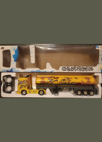 Трейлер Жёлтый тягач и цистерна QY0202D радиоуправление на аккум., 50/7.5см No Brand (301648854)