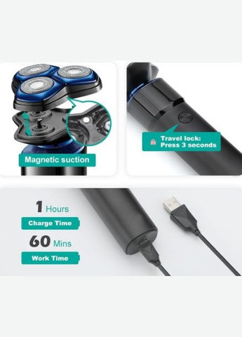 Чоловіча електробритва V-325 акумуляторна бритва для чоловіків Чорний 5 Вт VGR (306447798)