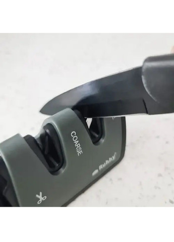 Точилка для ножей ножниц керамическая трехфазная заточка с ручкой нескользящим основанием 20,5х4х5,3 см (478033-Prob) Unbranded (301739286)