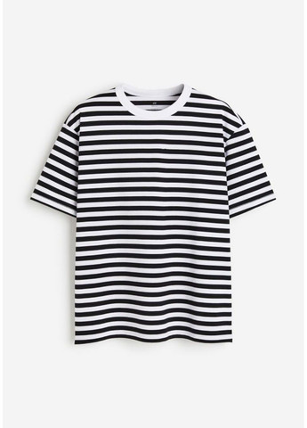 Белая мужская футболка из материала coolmax loose fit (57013) s белая H&M