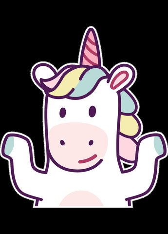 Наклейка цветная виниловая декоративная на автомобиль "Единорог" из Оракала. Кавун наліпка (316142104)