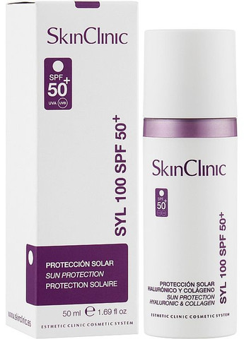 Сонцезахисний крем для тіла з колагеном з SPF50+ Syl 100 50+ Cream 50ml (953168-49687) SkinClinic (368744302)