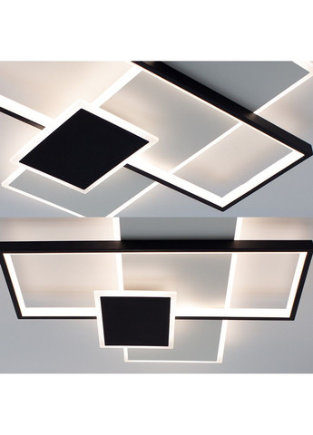 Смарт люстра управляемая светодиодная LAMPARAS 3L 90 Вт 500x500x61 мм Черно-белая ESLLSE (365446802)