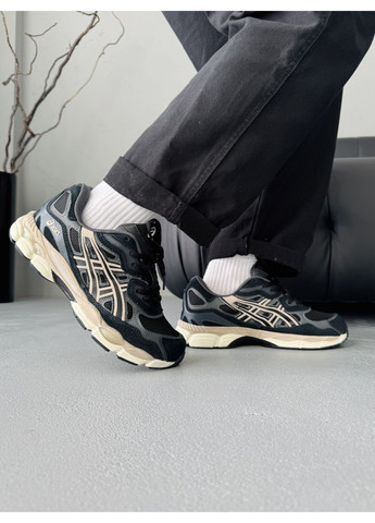 Кросівки жіночі і чоловічі Asics Gel-NYC Black Beige | Асікс Гель-НЮК чорні No Brand чорні демісезони (371276856)