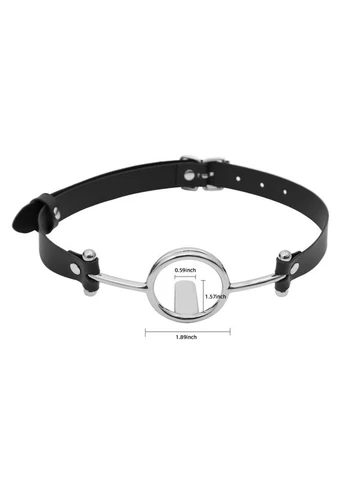 Кляп с ремешком Belt Metal Ring Tongue Pressing Mouth Gag Bdsm4u (401478673)