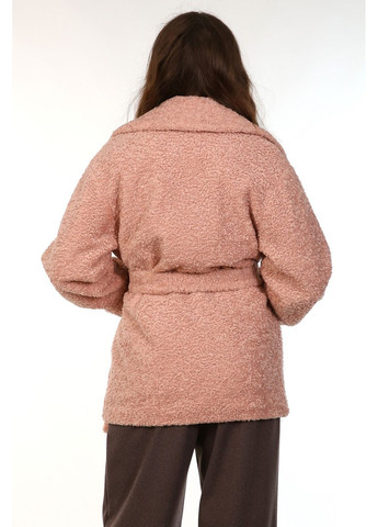 Розовое демисезонное Шуба женская 146 искусственный мех розовая Актуаль