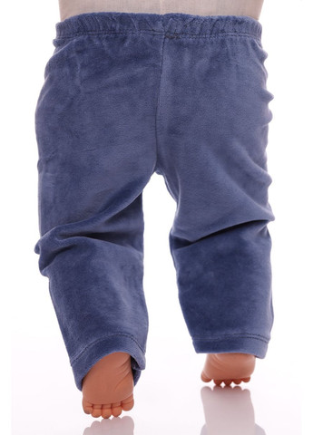 Синий зимний костюм с длинным рукавом для мальчика велюровый со снежинкой синий 68 см (30045) BABYKROHA