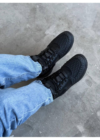Чорні Зимовий кросівки чоловічі nike lunar force 1 duckboot black найк дакбут No Brand