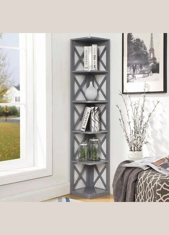 Стеллаж угловой из дерева Земпер 5 маренго (УСП-500219) No Brand (327866791)