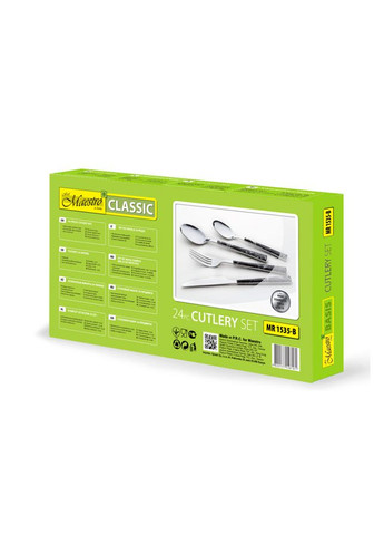 Столовий набір 24 од. MR-1535B-24 (MR-1535B-24) неіржавка сталь Maestro (336153430)