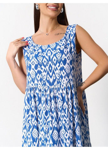 Синя повсякденний сукня issa pus a-624 синій ISSA PLUS