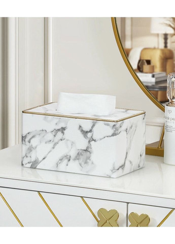 Диспенсер для салфеток 6450 19 см белый мрамор No Brand (324413618)