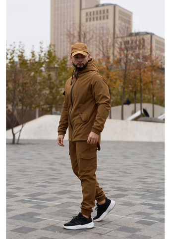 Чоловічий утеплений костюм із Softshell - захист від вітру та вологи, комфорт у прохолодну та морозну погоду койот Intruder (362189204)