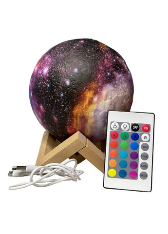 Світильник-нічник світлодіодний 3D Космос із пультом 3 Вт (1756375557) No Brand (334675670)