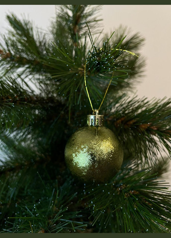 Ялинкові пластикові кульки " " комплект 24 шт, Ø 3 см, оливкові Chomik (326025581)