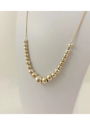 Колье серебряное шарики 7К-м No Brand Кольє (384047509)