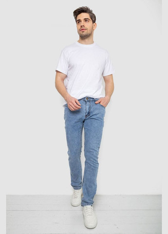 Голубые демисезонные джинсы мужские однотонные 244R21-726 Annabelle