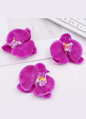 Искусственный цветок Орхидея, головка, 8 см, пурпурный No Brand (340486931)