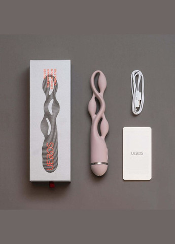 Імпульсний вібратор з ефектом пульсації UPKO UEROS для тривимірної стимуляції, рожевий No Brand (330617789)