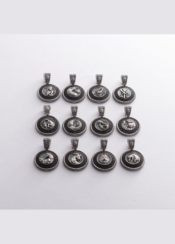 Срібний кулон Знак зодіаку Риби з ебеном 1041риби Oniks (282744825)