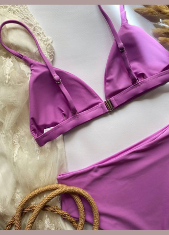 Бузковий демісезонний купальник роздільний роздільний No Brand