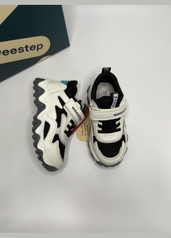 Черно-белые демисезонные кроссовки для мальчиков Weestep