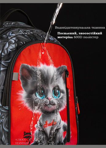 Ортопедичний рюкзак 3 в 1 з пеналом та мішком для дівчинки для початкової школи (Full 160-11) School Standard (328904577)