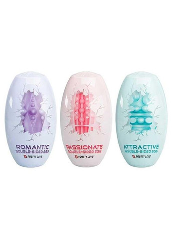 Яйце-мастурбатор рожевого кольору з еластичного та м'якого медичного силікону для чоловіків Pretty Love (360604292)