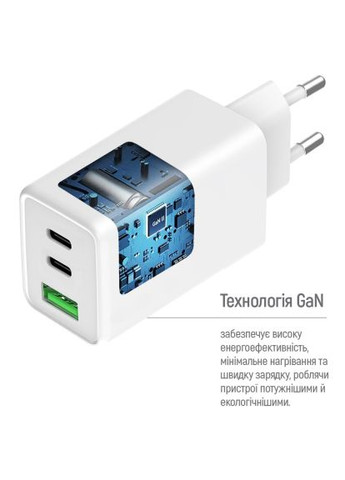 Зарядное устройство C101B GaN Mini 100W PD PPS 2xUSB-C+USB-A white (CW-CHS061PD-WT) Colorway C101B GaN Mini 100W PD PPS 2xUSB-C + USB-A white (369879822)