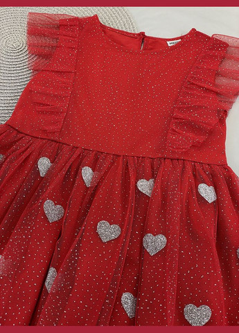Красное платье для девочки Mevis (291439034)