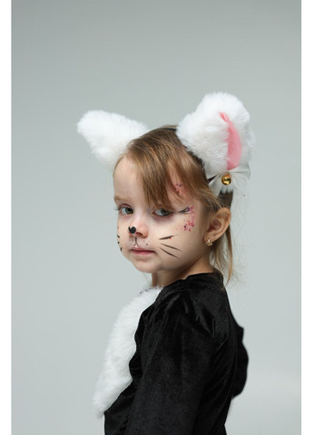 Костюм котика для дівчаток чорно-білий No Brand (368709654)