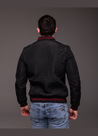 Весенний бомбер стеган в ромбик Vakko на молнии (325603067)