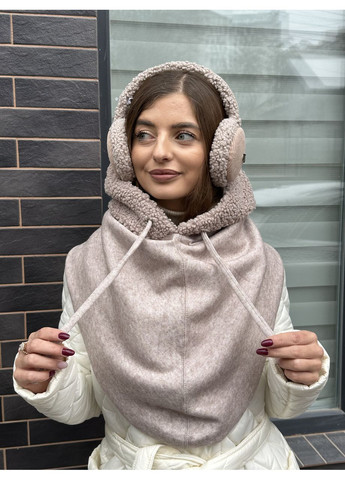 Теплые наушники зимние меховые Kentaver тедди TEDDY+вельвет светло-кофейные Kent&aver (362044165)