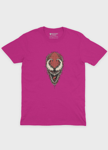 Розовая демисезонная футболка для мальчика с принтом супервора - карнаж (ts001-1-fuxj-006-023-002-b) Modno
