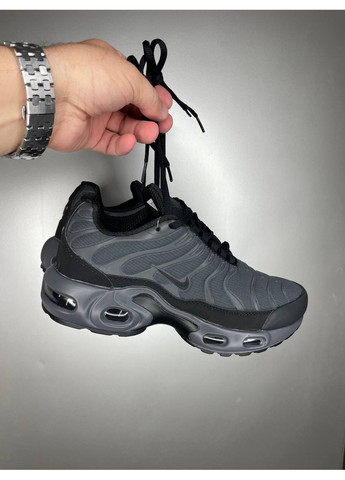 Серые демисезонные кроссовки мужские nike tn gore tex dark grey найк No Brand