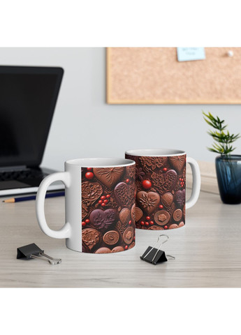 Керамічна чашка з дизайном "Палітра сердець" - 10 No Brand (368671576)