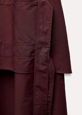 Темно-коричнева повсякденний сукня Zara однотонна