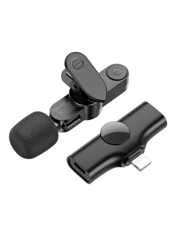 Беспроводная микрофонная система lavalier Wireless Digital Microphone iP Black (6941991106385) Borofone BFK12 Trophy (324066773)