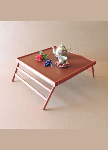 Столик-поднос для завтрака из дерева Вирджиния коралл (СТП-002014) No Brand (327870004)