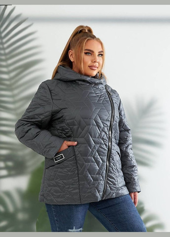 Графитовая демисезонная женская демисезонная куртка цвет черный New Trend